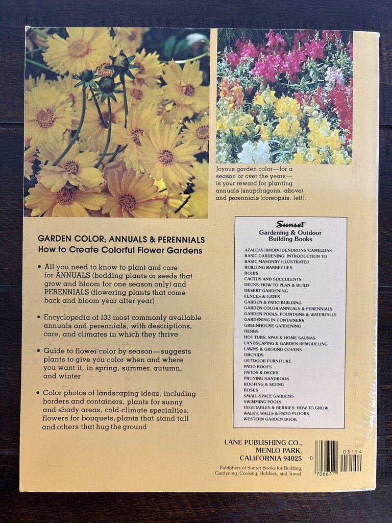 Garden Color: Annuals & Perennials Hardcover Book