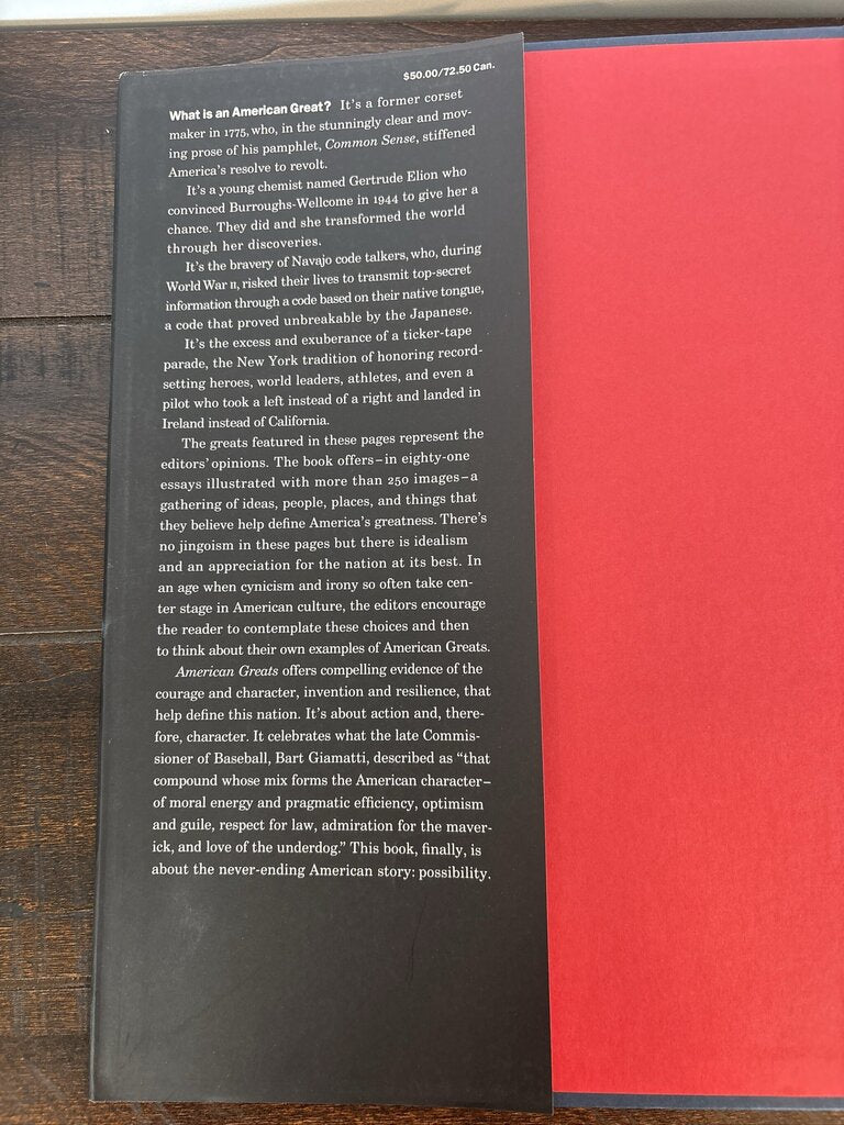 American Greats Hardcover Book