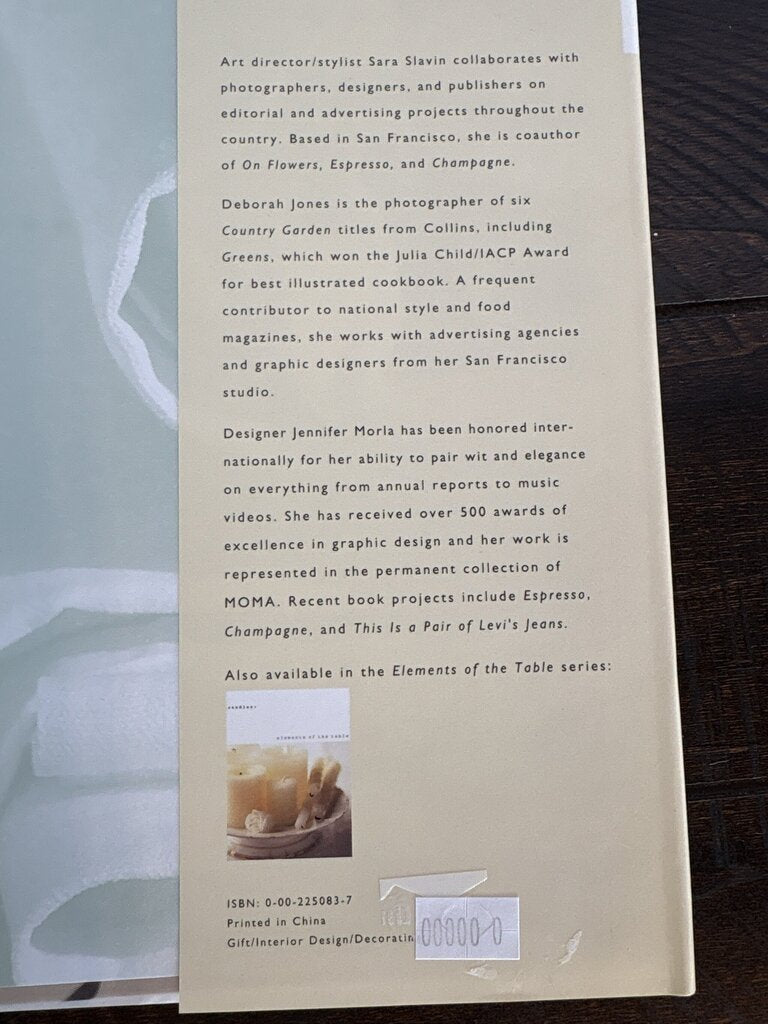 Linens: Elements Of The Table Book
