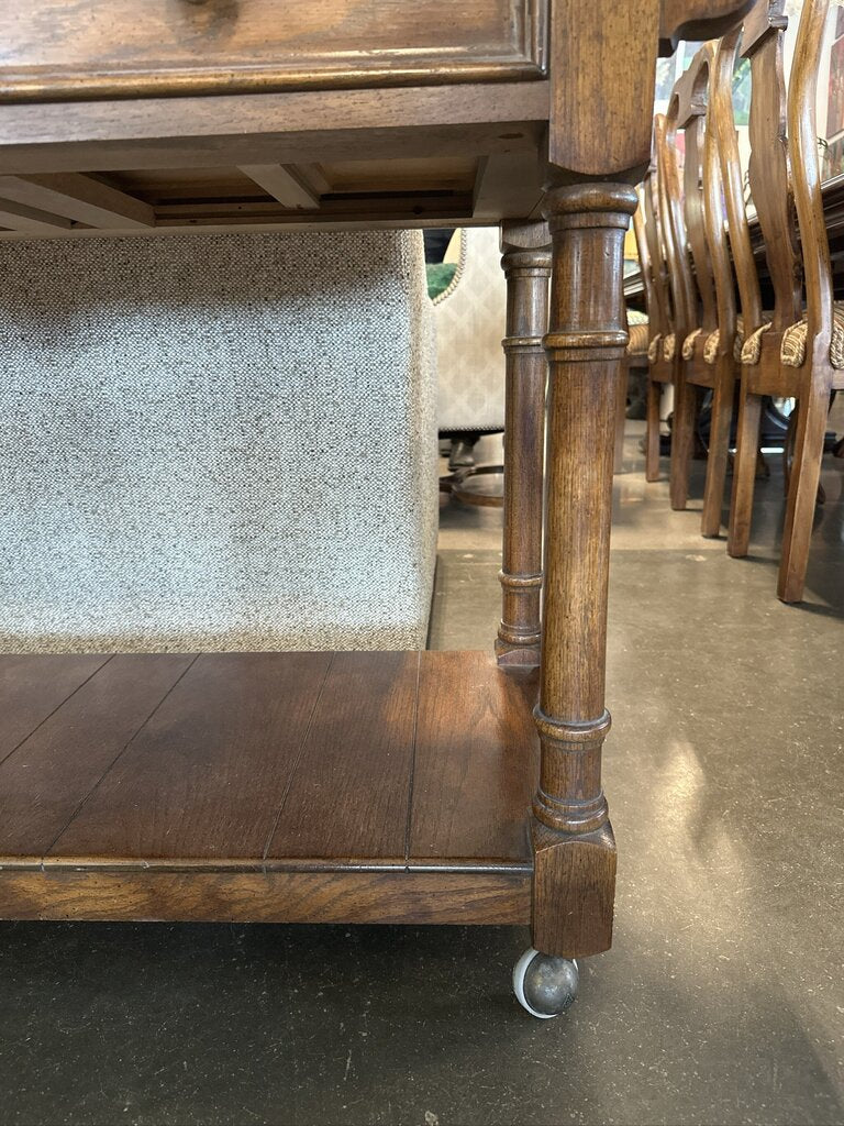Vintage Century Furniture Oak Flip-Top Server- 46X18X32H