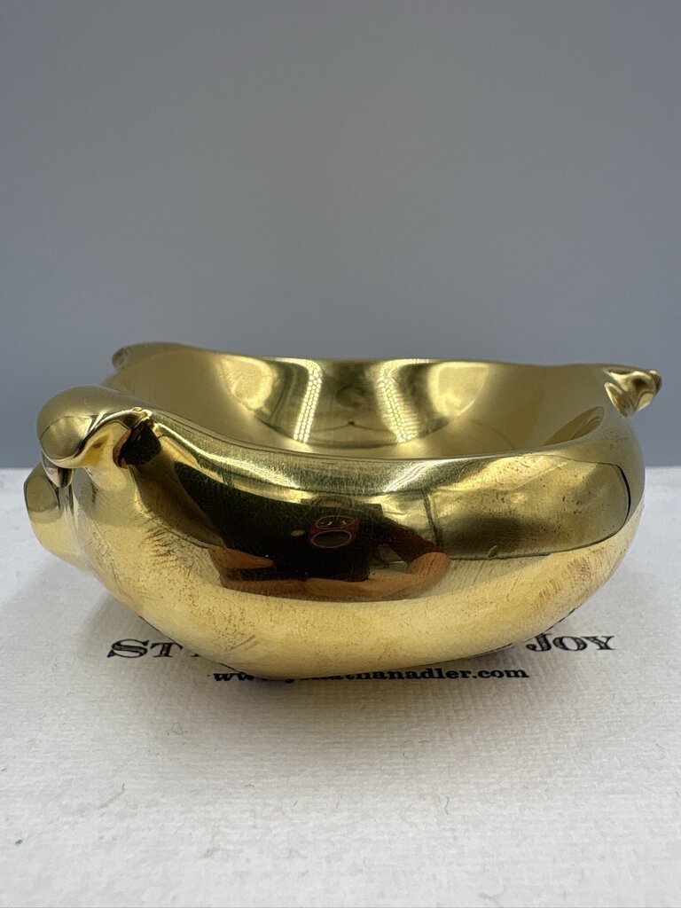 Jonathan Adler Brass Pig Ring Bowl- 3.25X2.5X1.25