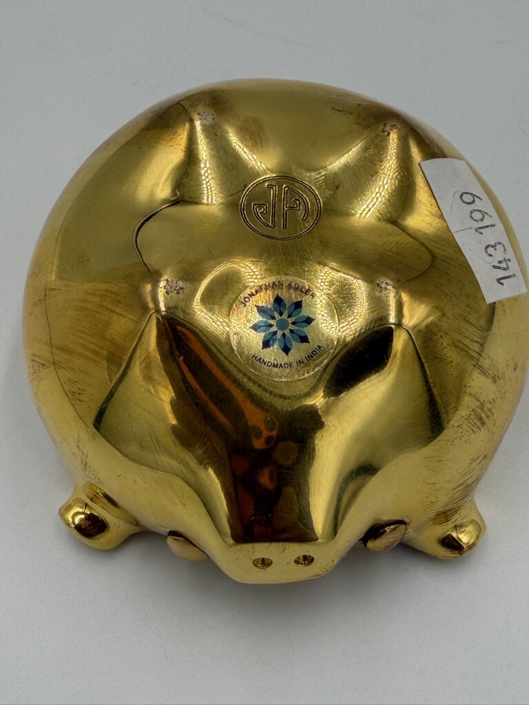 Jonathan Adler Brass Pig Ring Bowl- 3.25X2.5X1.25