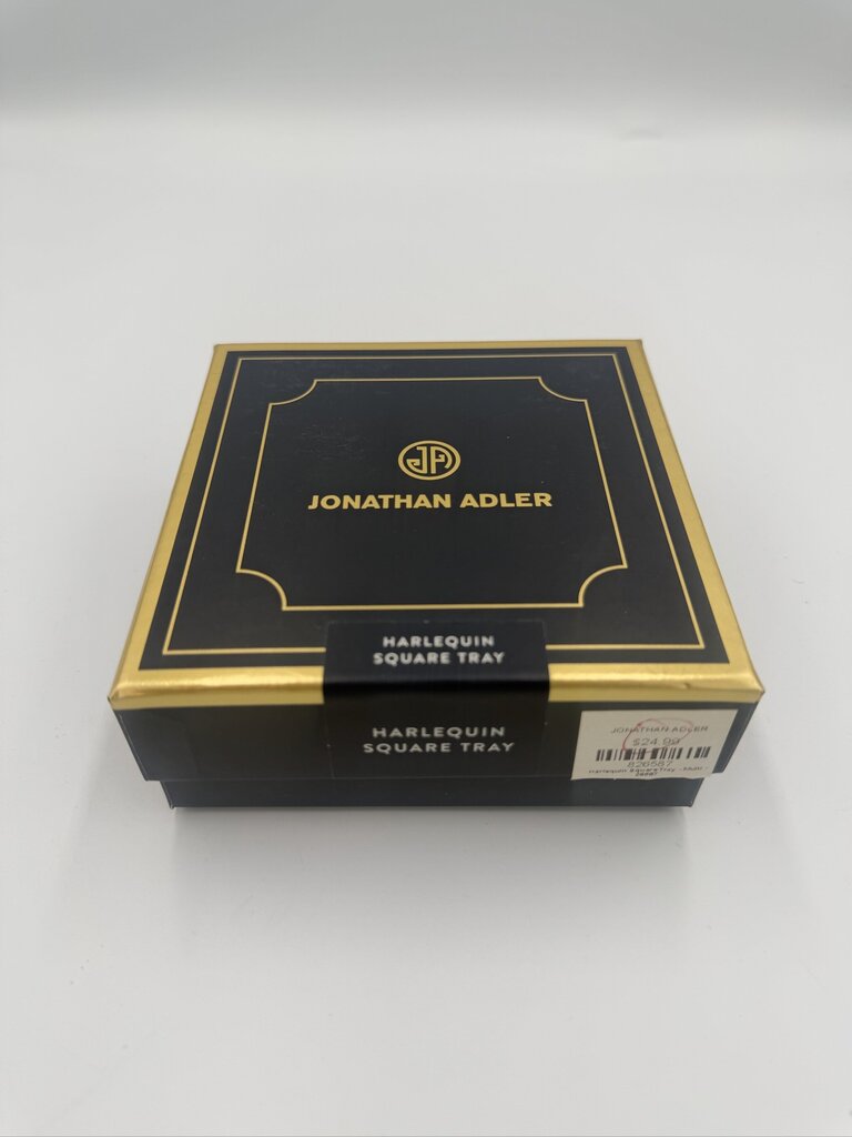 Jonathan Adler Harlequin Square Tray- 5X5X2H