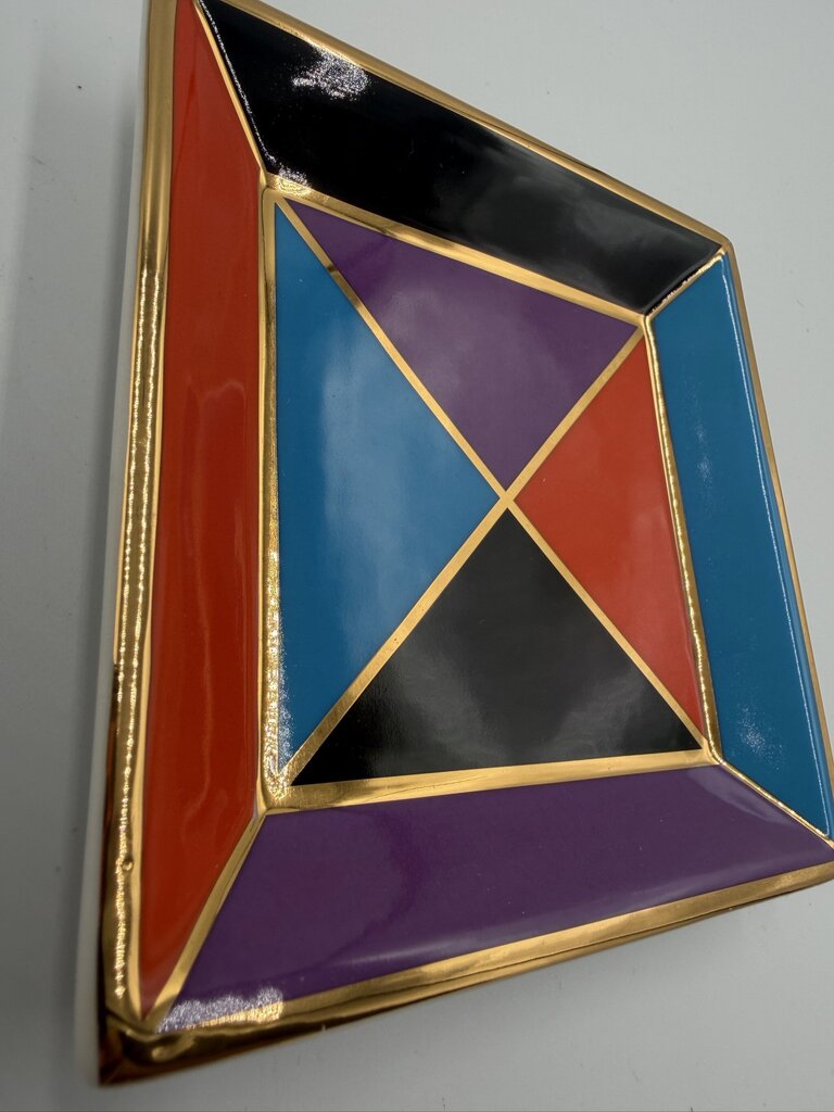 Jonathan Adler Harlequin Square Tray- 5X5X2H