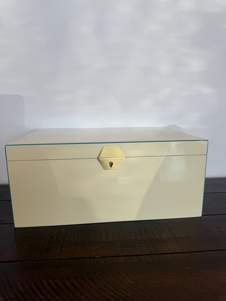 Jonathan Adler Lacquer Jewelry Box W/ Key- 13X9X5.5