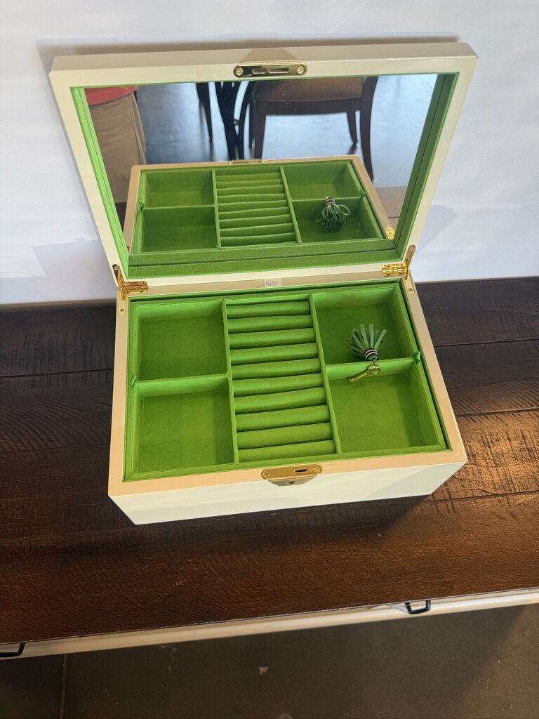 Jonathan Adler Lacquer Jewelry Box W/ Key- 13X9X5.5