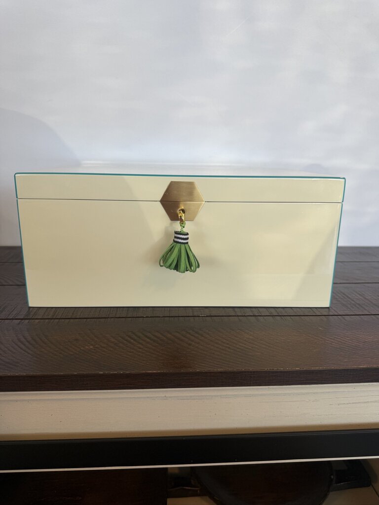 Jonathan Adler Lacquer Jewelry Box W/ Key- 13X9X5.5