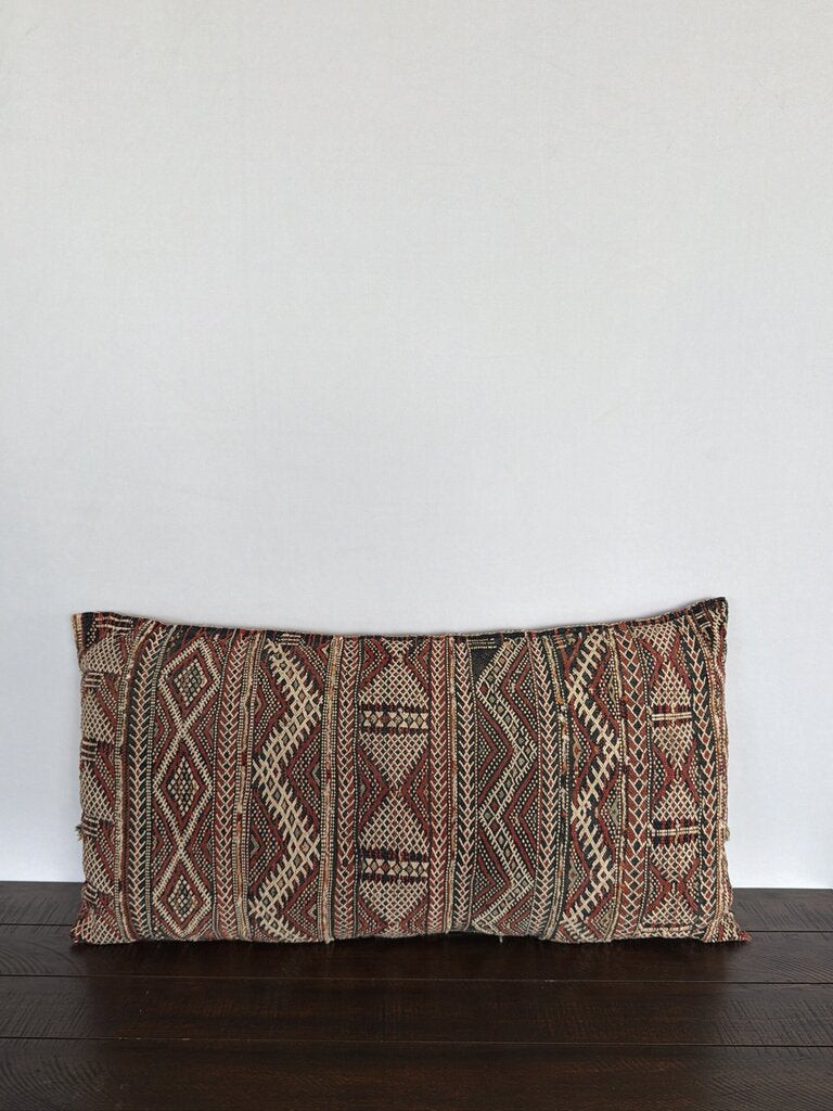 Vintage Kilim Lumbar Pillow- 28X14