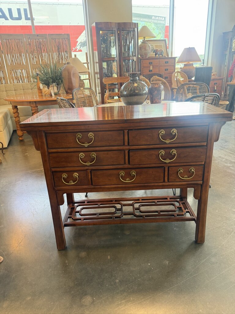 Henredon Chinoiserie Flip-Top Server - 44X18X34H