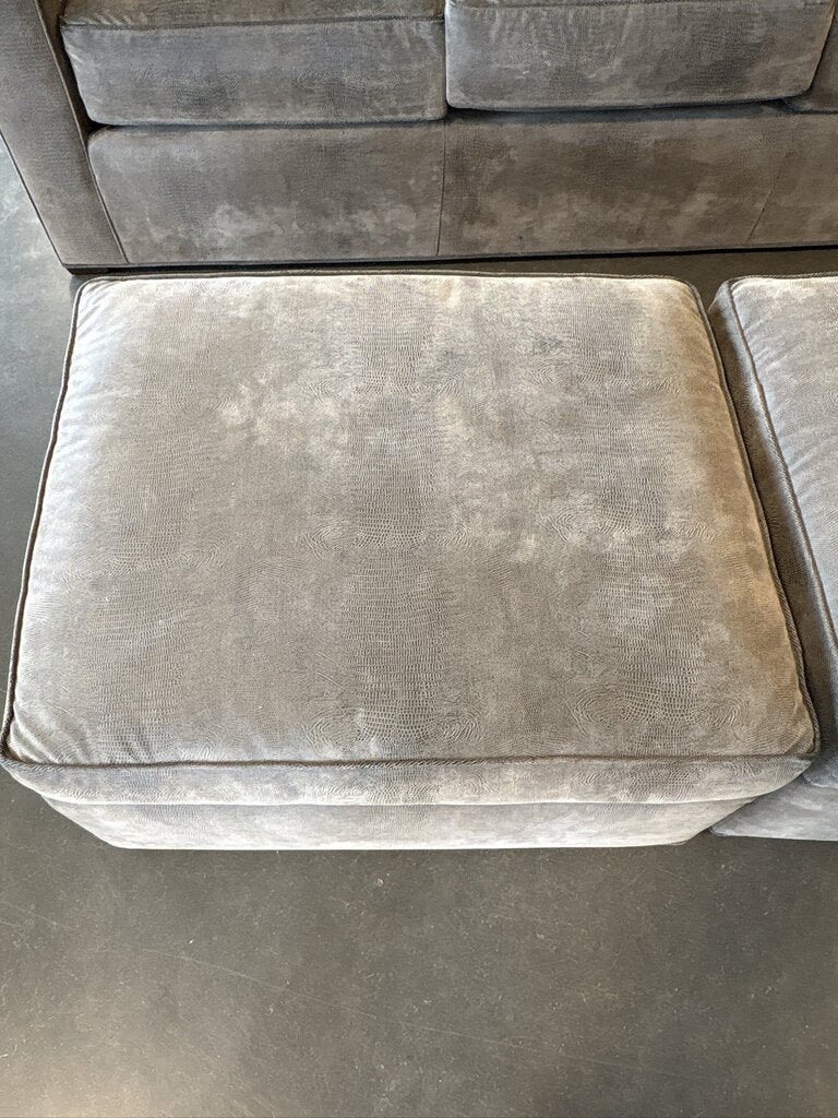 Childress Furniture Embossed Sofa W/ Ottomans- 86X37X30H