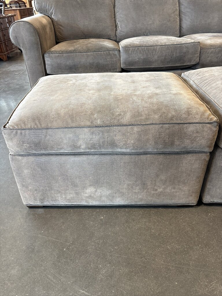 Childress Furniture Embossed Sofa W/ Ottomans- 86X37X30H