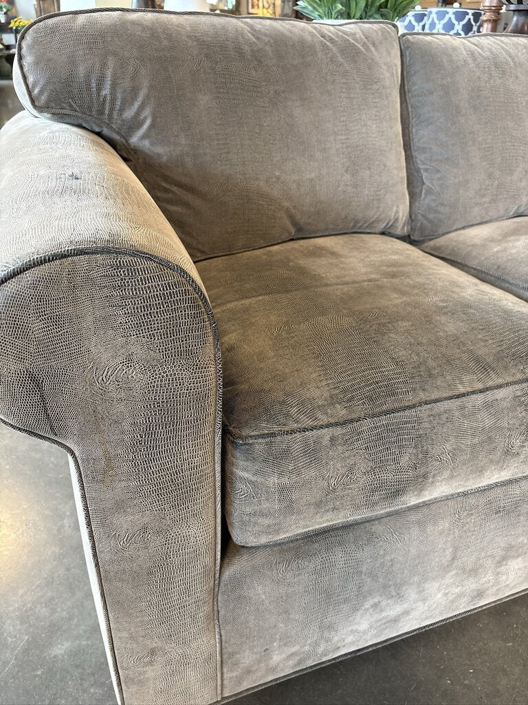 Childress Furniture Embossed Sofa W/ Ottomans- 86X37X30H