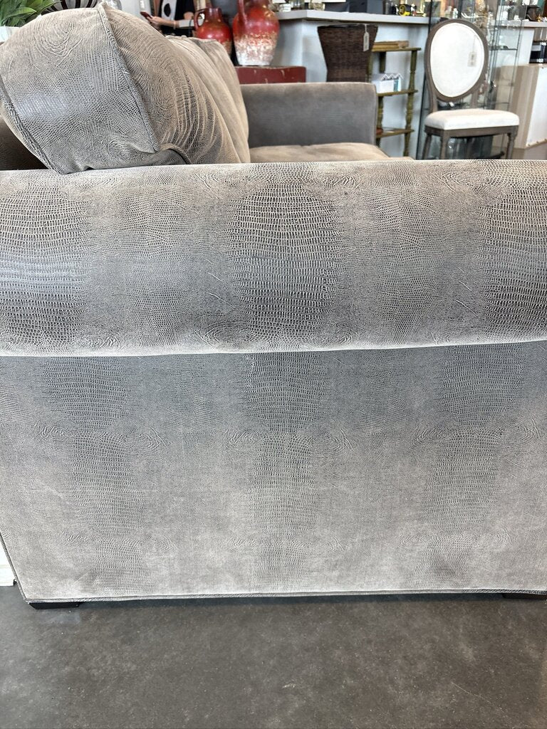 Childress Furniture Embossed Sofa W/ Ottomans- 86X37X30H