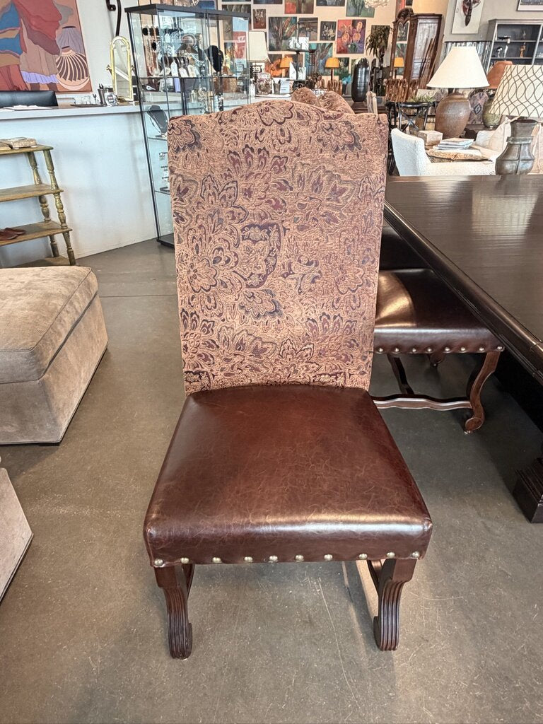 Leather & Upholstery Dining Chairs- Set of 6- AS IS