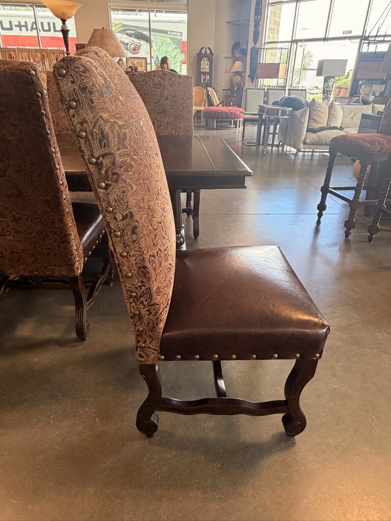 Leather & Upholstery Dining Chairs- Set of 6- AS IS