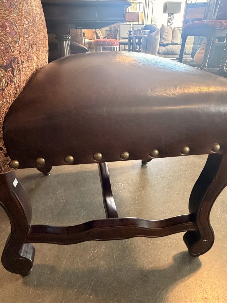 Leather & Upholstery Dining Chairs- Set of 6- AS IS