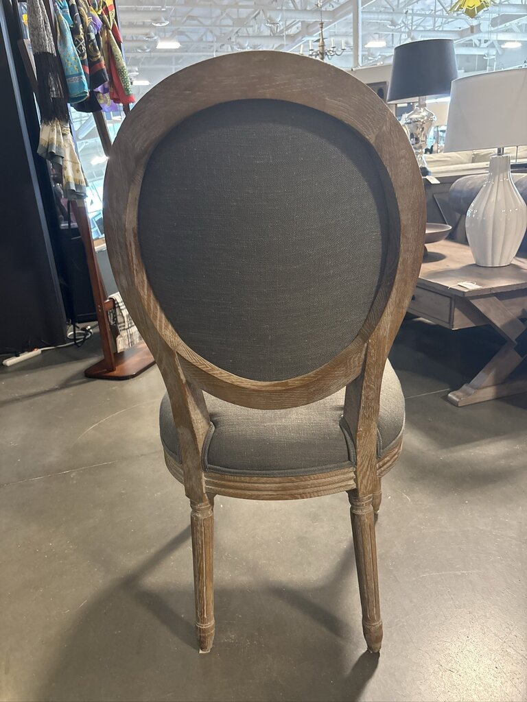 WM Paige Grey Wood Chairs W/ Rounded Back- Set of 6-18.5X20X40.5