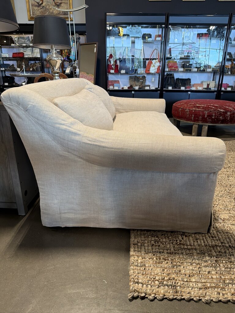 Restoration Hardware Cream Linen Sofa- 84X47X33