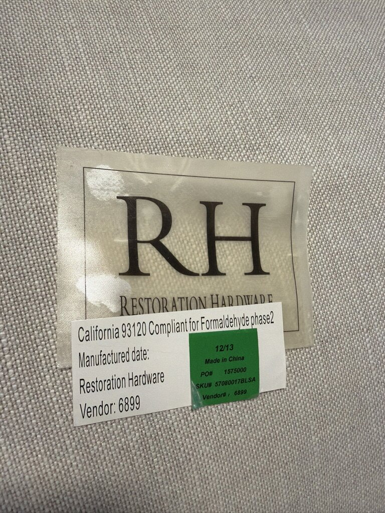 Restoration Hardware Cream Linen Sofa- 84X47X33