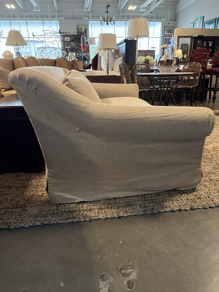 Restoration Hardware Cream Linen Sofa | - 84X47X33