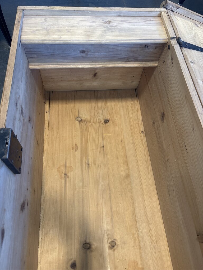 Antique Pine Oak Chest- 48X24X21