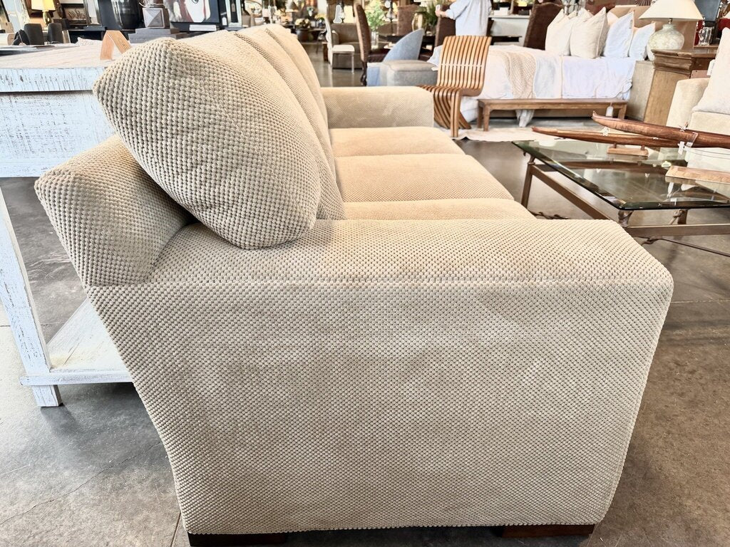 Century Furniture Cream Sofa W/ Chaise- 133X64X37