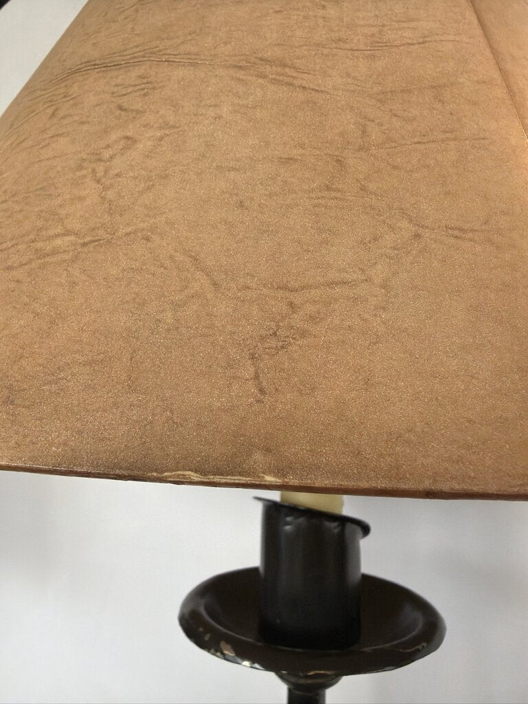 Wrought Iron Table Lamp W/ Candle Base- 18X18X38
