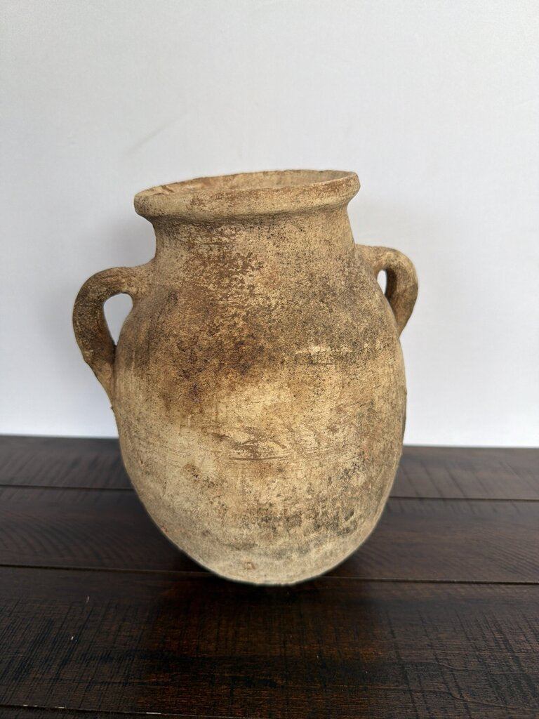 Antique Rustic Pot W/ Handles- 8X8X10