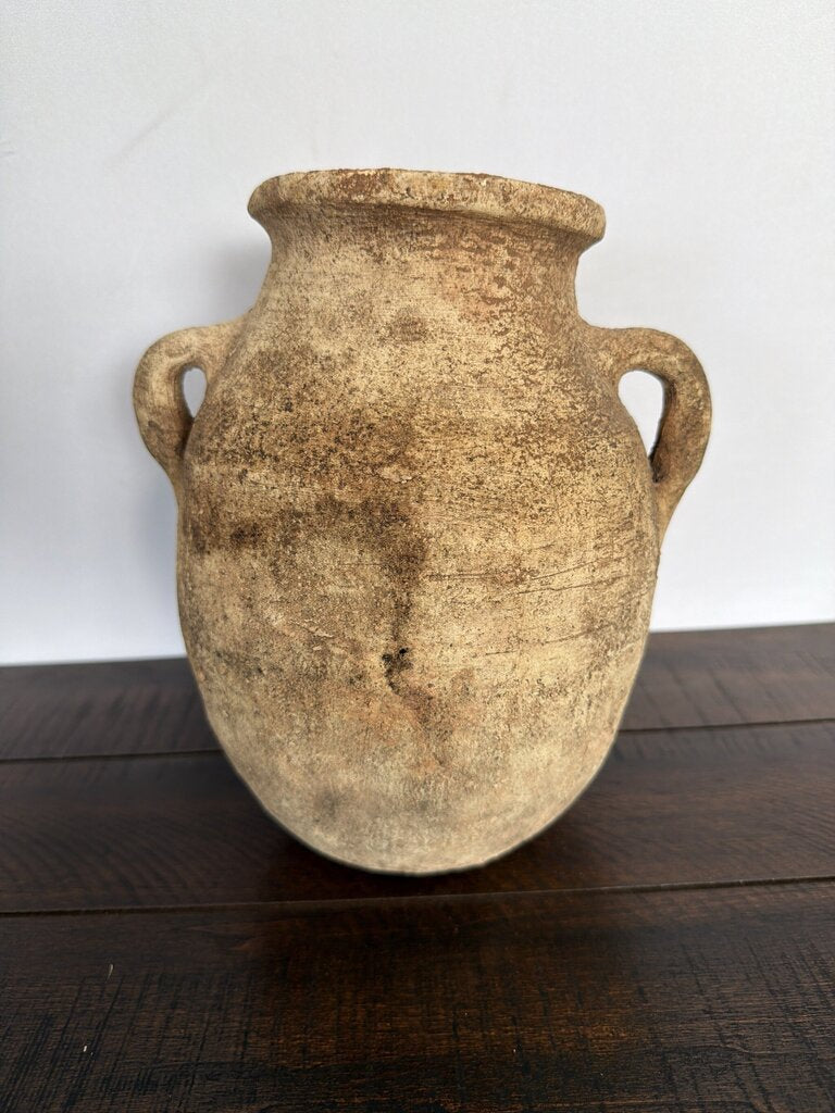 Antique Rustic Pot W/ Handles- 8X8X10