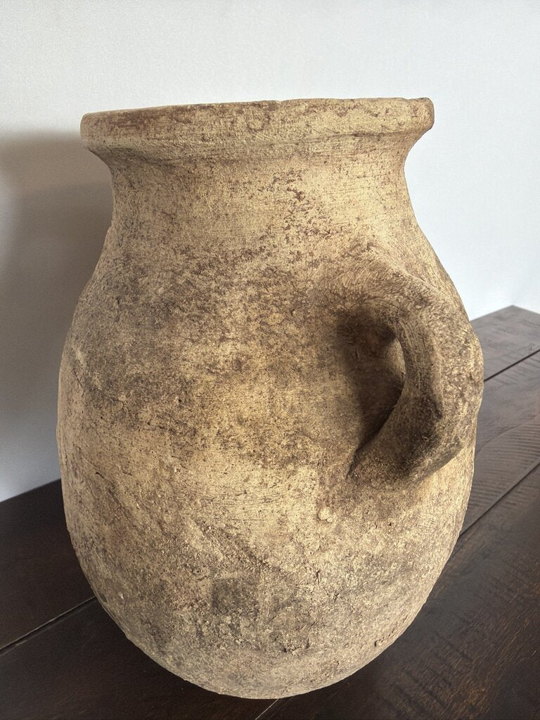 Antique Rustic Pot W/ Handles- 8X8X10