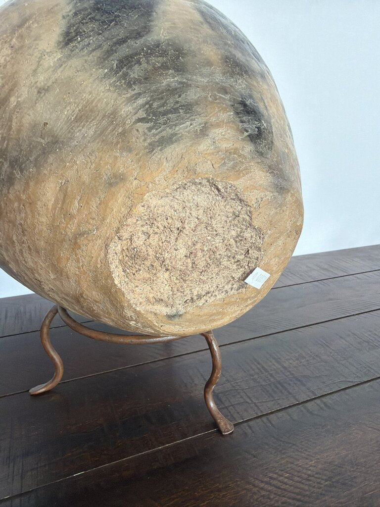 Vintage Rustic Pot On Stand- 9X9X12- AS IS