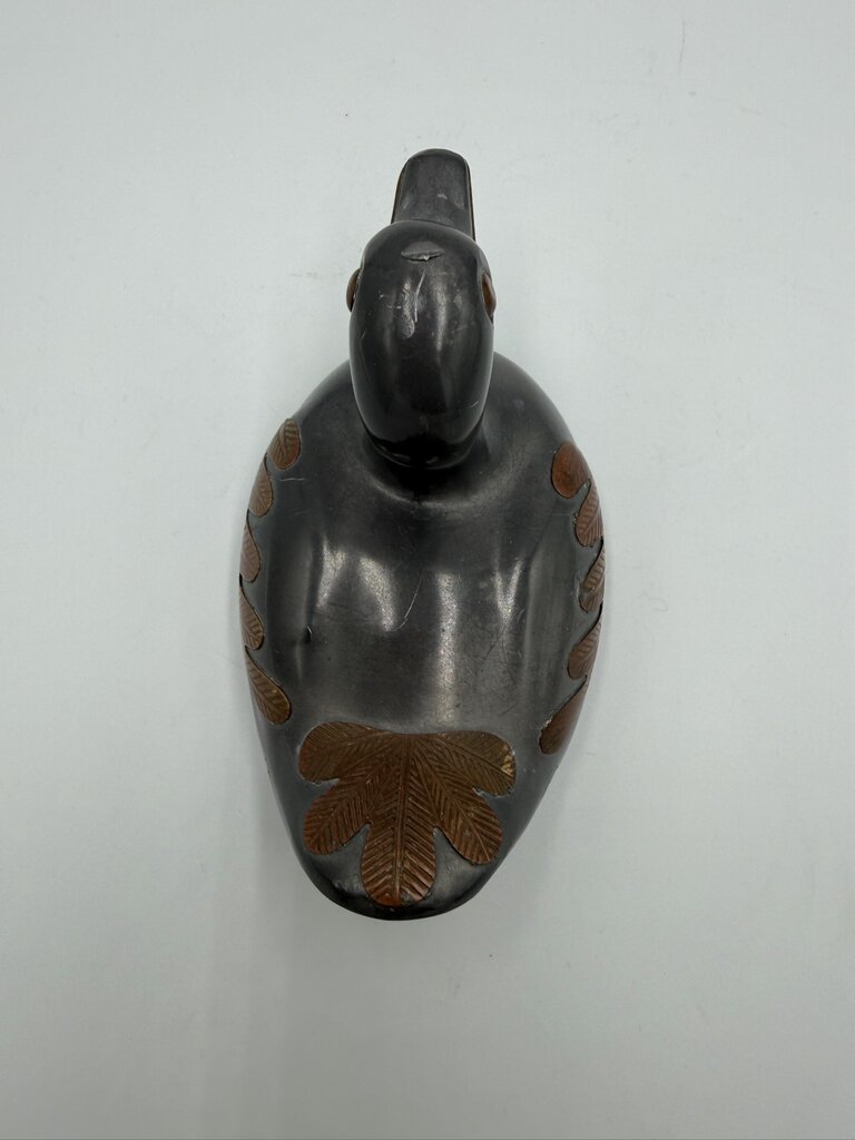 Vintage Pewter & Brass Duck- 3X5X3