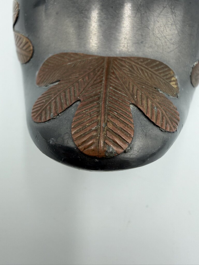 Vintage Pewter & Brass Duck- 3X5X3