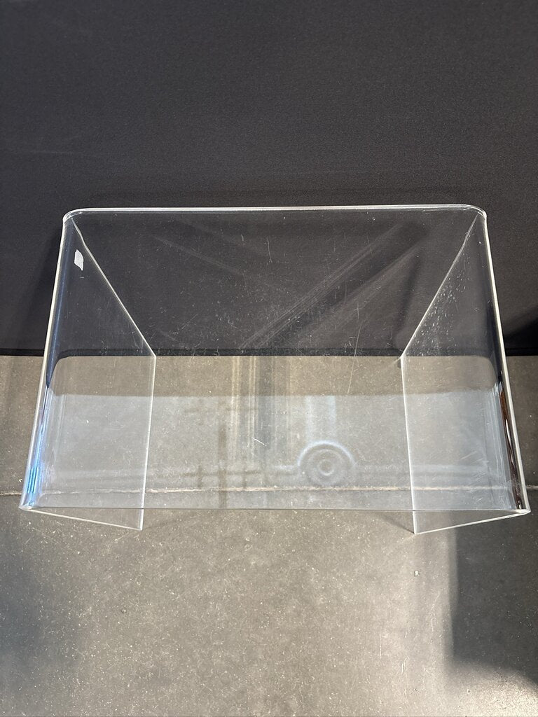 Clear Acrylic Waterfall Side Table- 18X12X18- AS IS