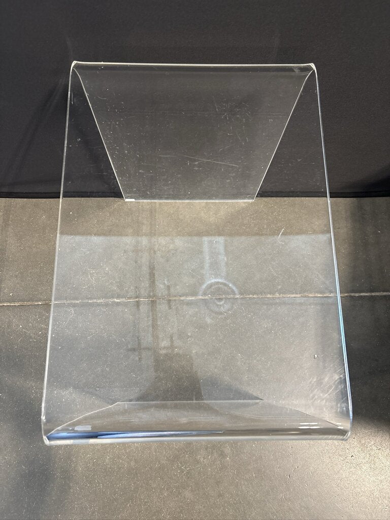 Clear Acrylic Waterfall Side Table- 18X12X18- AS IS