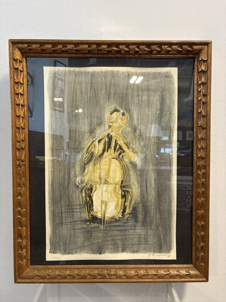 Signed Musical Print By Joseph Kossonogi- 19X23