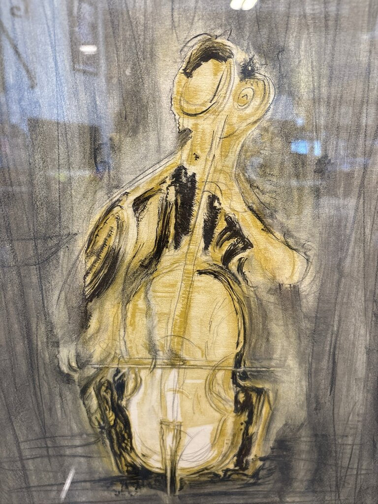 Signed Musical Print By Joseph Kossonogi- 19X23
