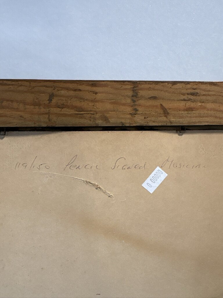 Signed Musical Print By Joseph Kossonogi- 19X23