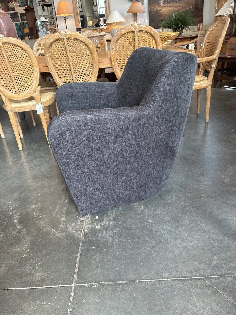 Lily Swivel Chair in Vashon Charcoal 33X37X32H