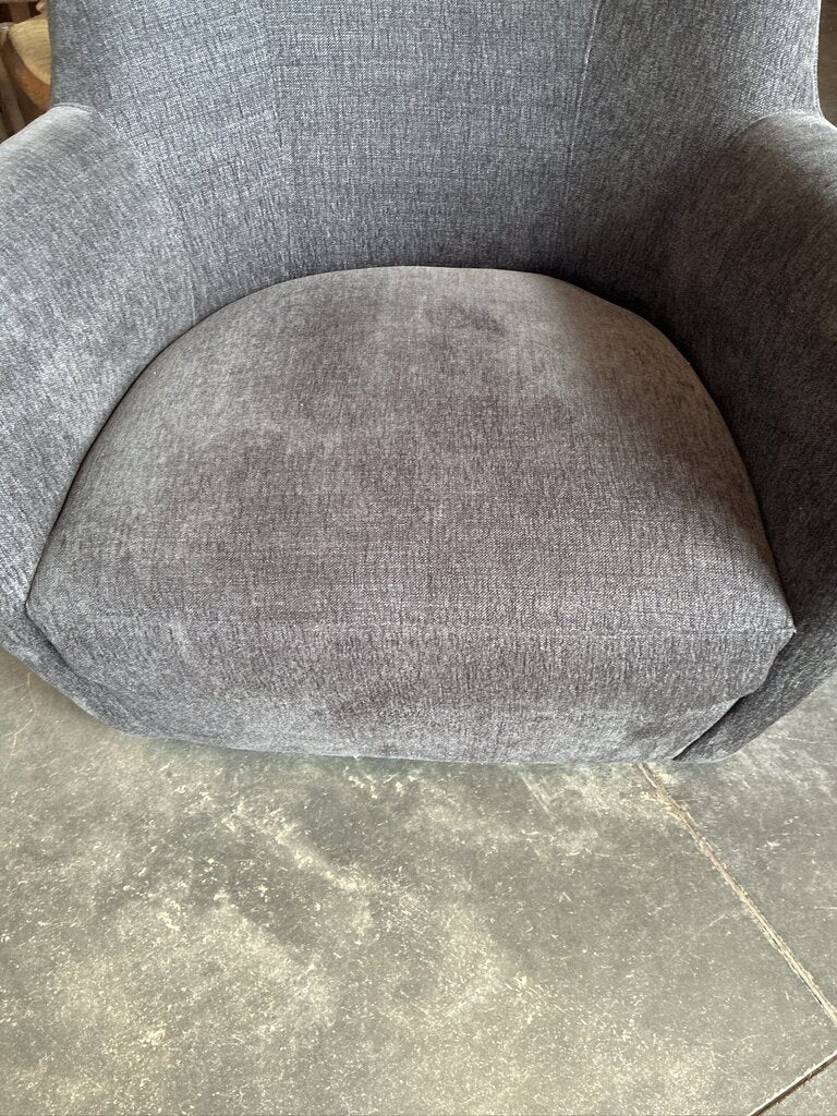 Lily Swivel Chair in Vashon Charcoal 33X37X32H
