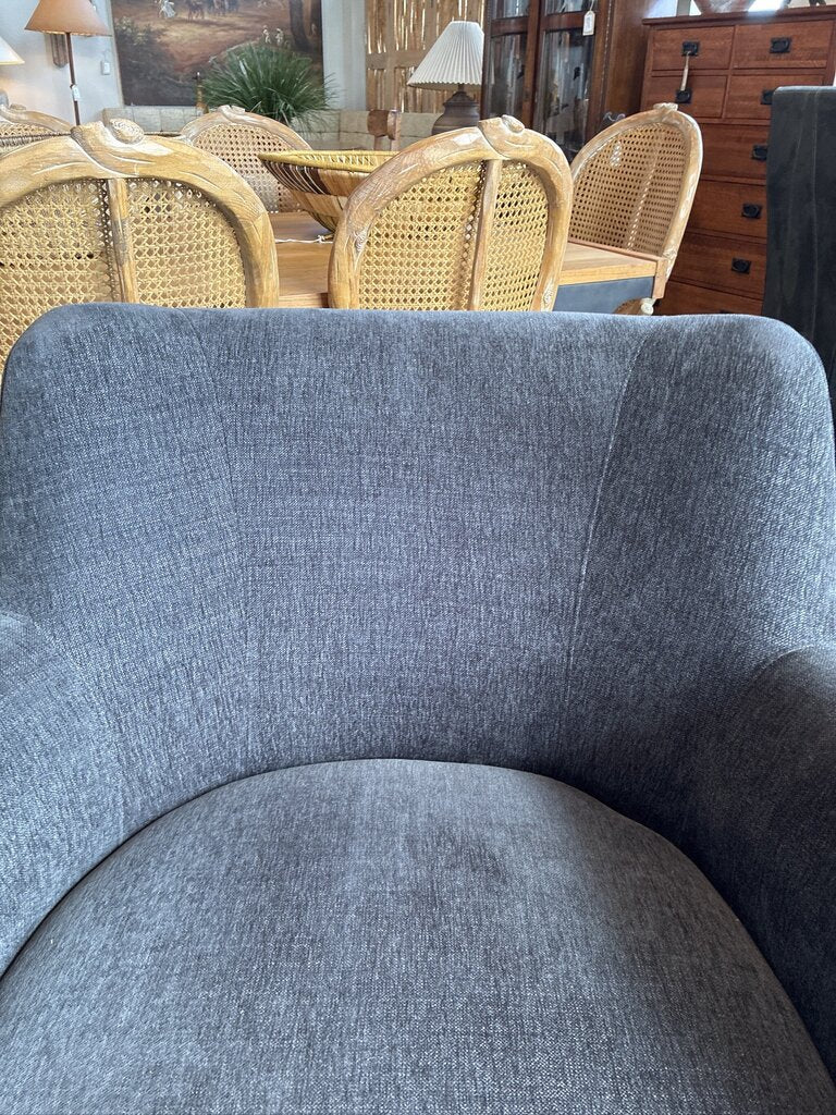 Lily Swivel Chair in Vashon Charcoal 33X37X32H