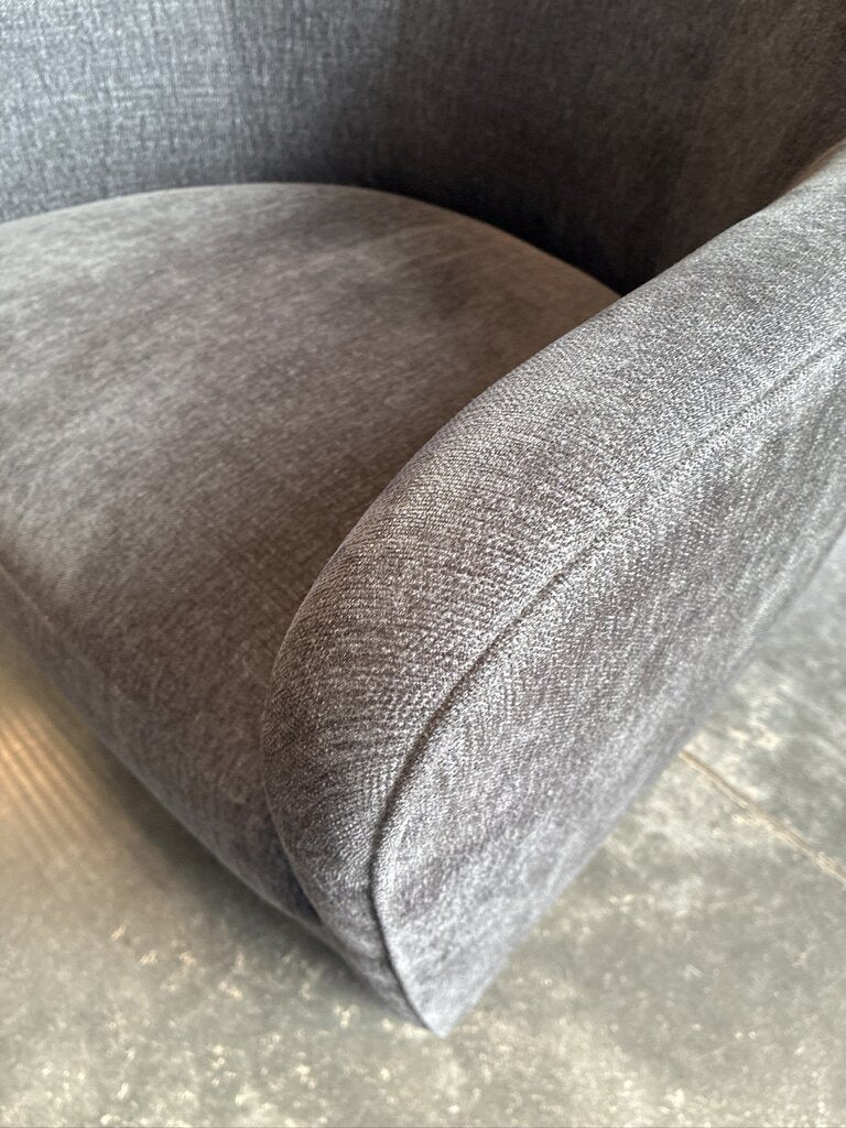 Lily Swivel Chair in Vashon Charcoal 33X37X32H