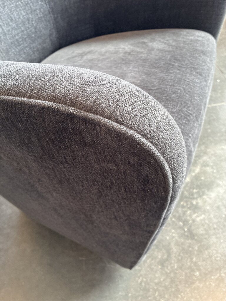 Lily Swivel Chair in Vashon Charcoal 33X37X32H