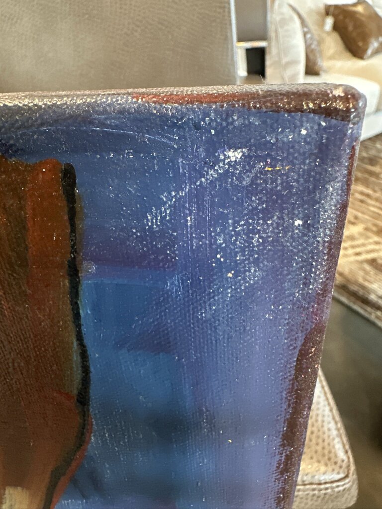 Original Pink/Blue Saguaro Art By Jack Rickard - 36X36H