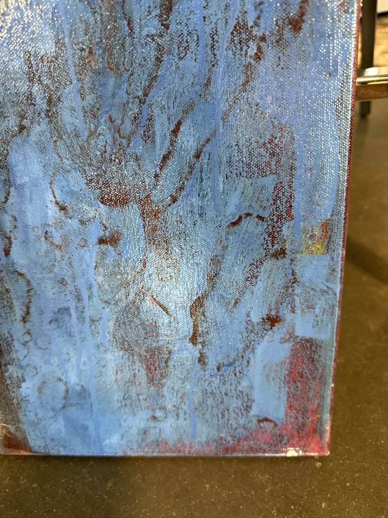 Original Pink/Blue Saguaro Art By Jack Rickard - 36X36H