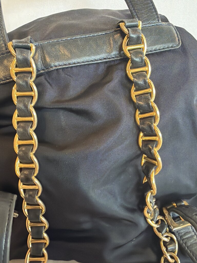 Prada Tessuto Nylon Vela Chain Backpack