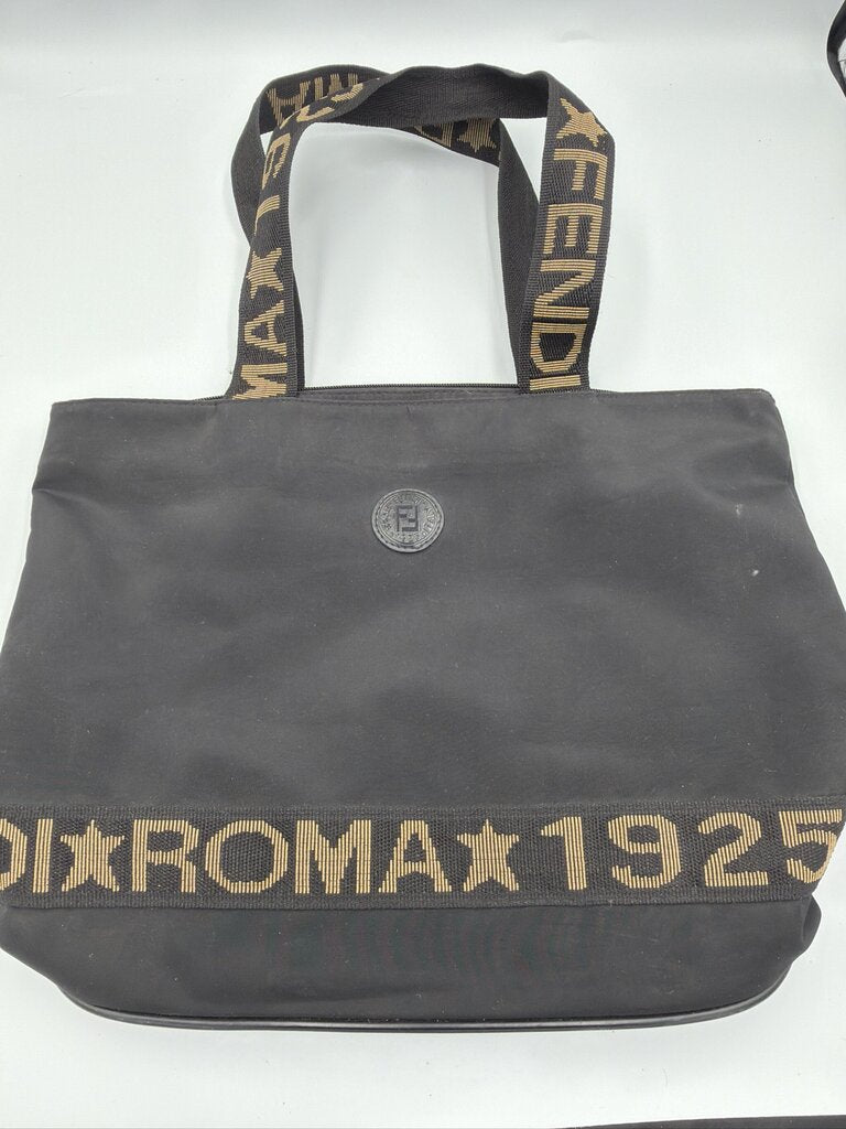 Authentic Vintage Fendi "Roma 1925" Nylon Foldaway Tote Bag