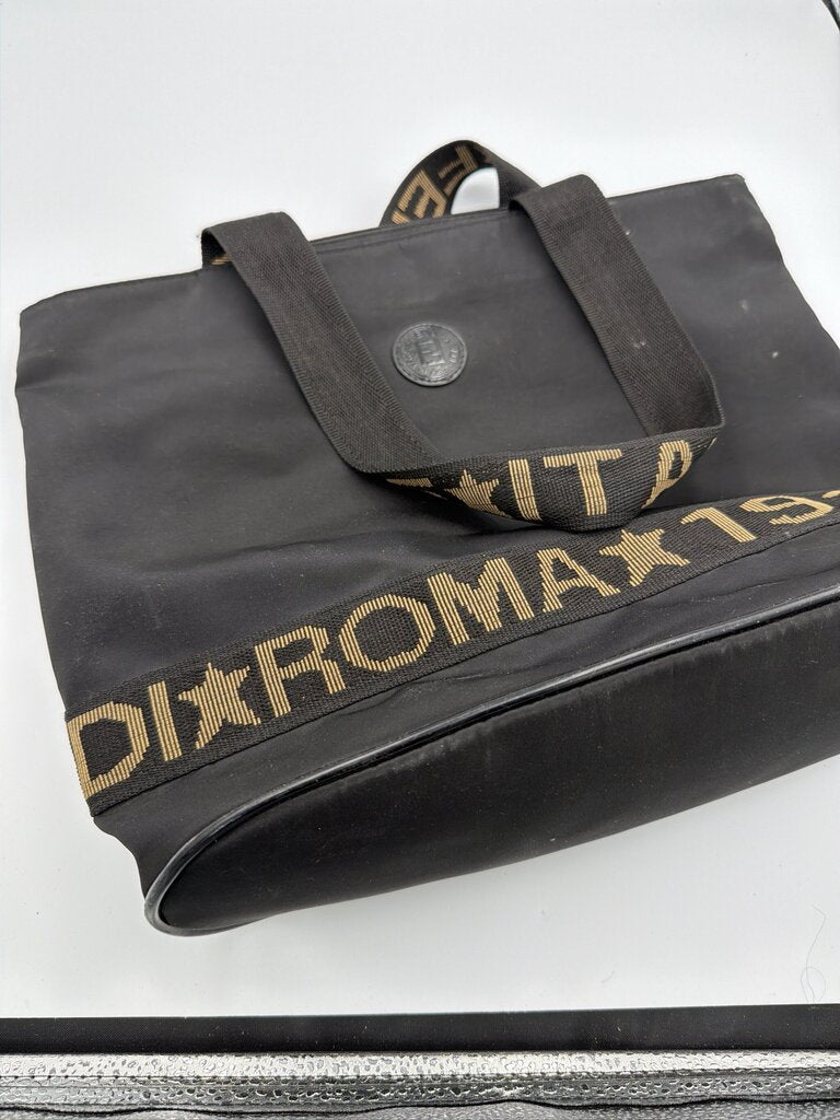 Authentic Vintage Fendi "Roma 1925" Nylon Foldaway Tote Bag