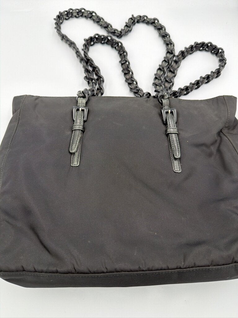 Prada Tessuto Nylon Chain Shoulder Bag