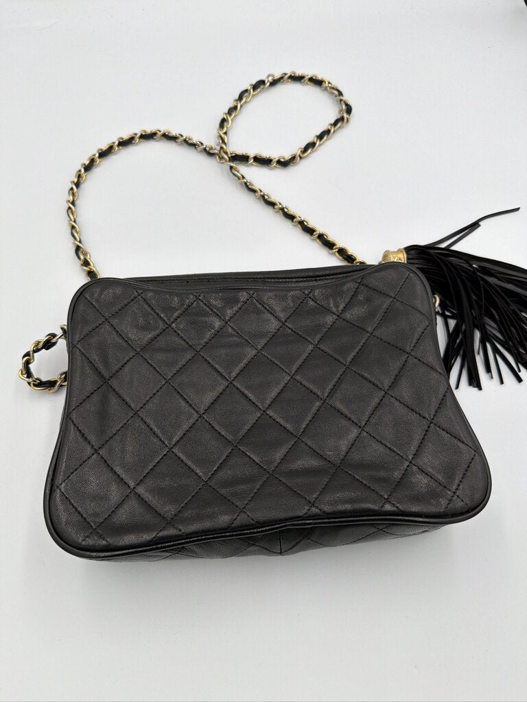 Vintage Chanel Quilted Camera Bag with Tassel